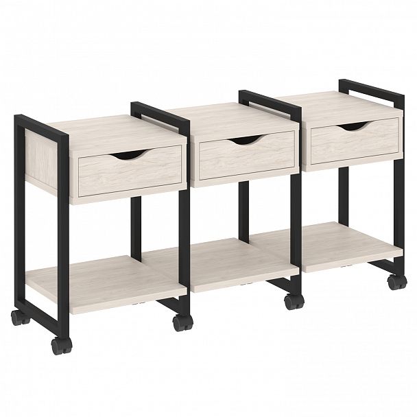 Тумба на колесах наборная "Loft" VR.L-TN-4.K денвер светлый/черный - Вид 1