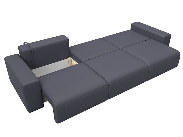 Диван прямой Лига-036 НПБ Классик Лонг Экокожа серый - Вид 9