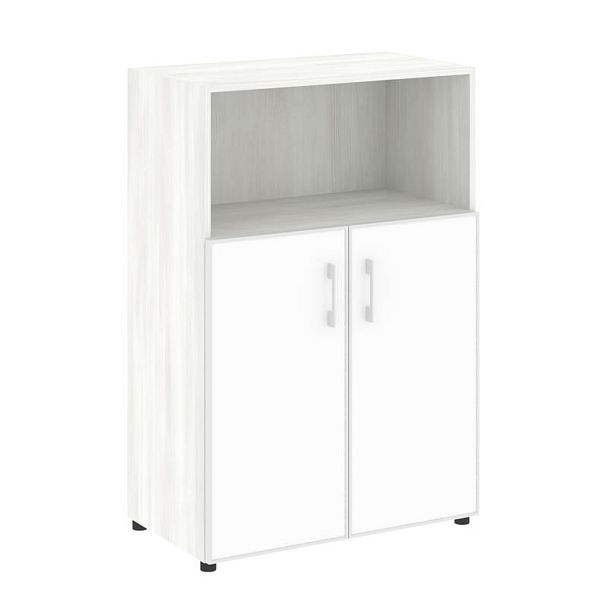 Ялта Шкаф LT.ST-2.2 R white Снежная Патина/Стекло White 800*450*1195 - Вид 1