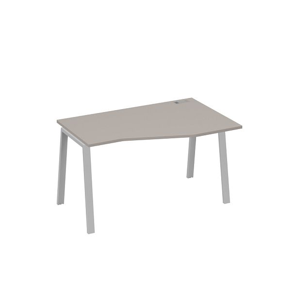 Стол эргономичный правый "Техно" на металлокаркасе TRE A4 А4 Б3 064 БП мокко премиум / металлокаркас серый - Вид 1