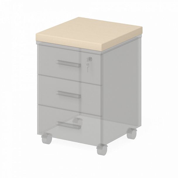 Подушка быстросъемная для мобильной тумбы "Тандем-А"  ПК-ТНА-ПДШ43Х47/Э-В1-267 бежевый - Вид 1