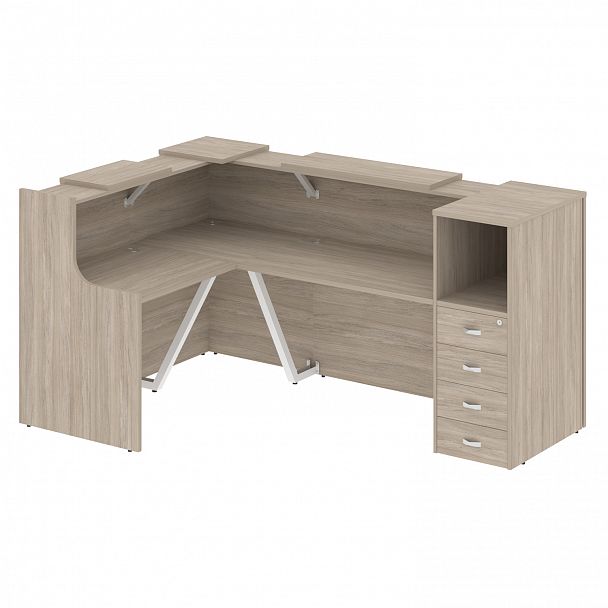 Ресепшн Г-образный "Onix" O.R-K-25 дуб аттик - Вид 1