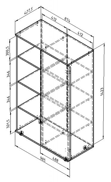 Шкаф комбинированный "Дельта Лофт 13" white - Вид 2