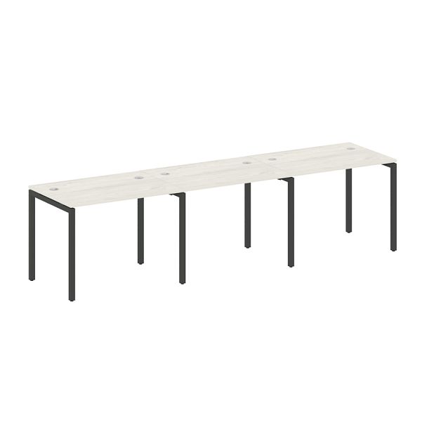 Metal System Quattro Р. ст. на 3 раб. места на П-образном м/к 40БП.СМ-3.1 Дуб наварра/Антрацит металл 3000*720*750 - Вид 1