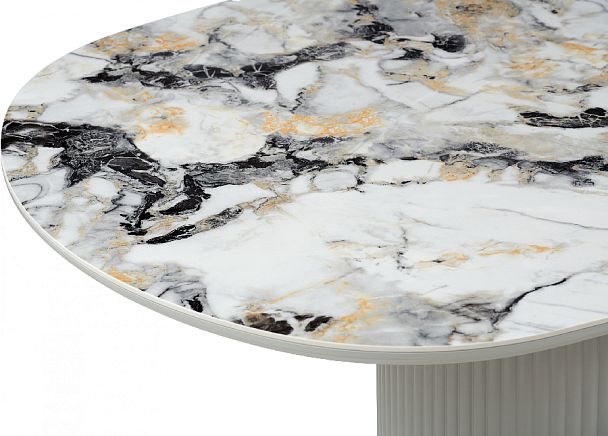 Стол керамический Мантинея 160х90х79 Мрамор ARCTIC OCEAN/Серый шелк - Вид 4