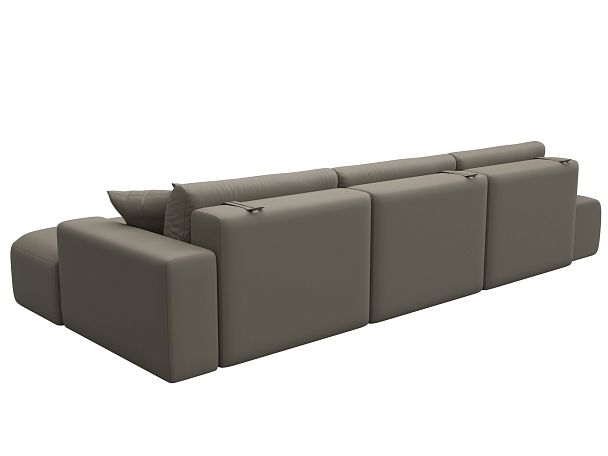 Диван угловой Лига-036 НПБ Модерн Лонг правый угол Экокожа бежевый - Вид 6