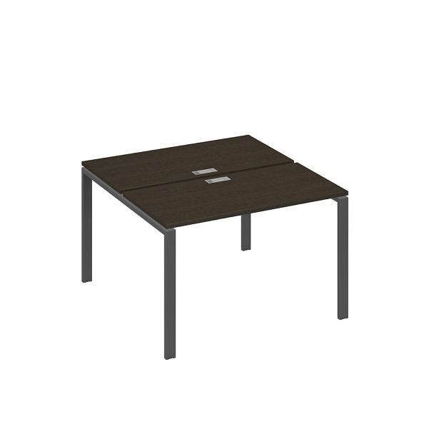 Станция 2х120 рабочая с металлокаркасом UNO A4 А4 Б1 170 БП венге / металлокаркас антрацит - Вид 1