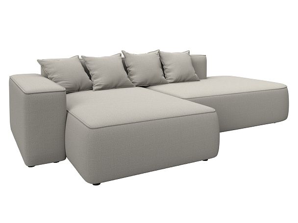 Диван угловой Лига-065 угол левый Рогожка бежевый - Вид 2