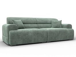 Диван прямой Лига-109 НПБ Велюр зеленый - Фото предпросмотра