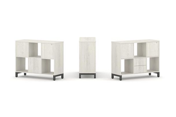 Стайл Проджект Набор стеллажа 1 сторон., 2 яр. SN.NS-231 Дуб Наварра/Металл Антрацит 1121*400*881 - Вид 1