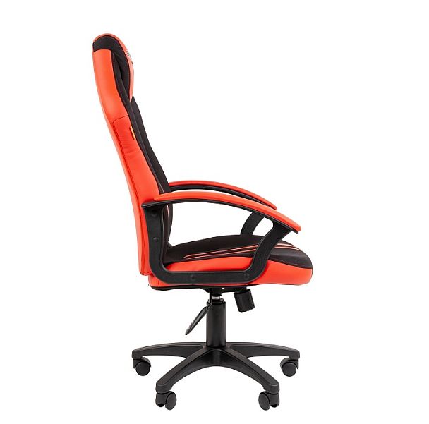 Кресло CHAIRMAN GAME 26, экокожа/ткань стандарт, черный/красный - Вид 4