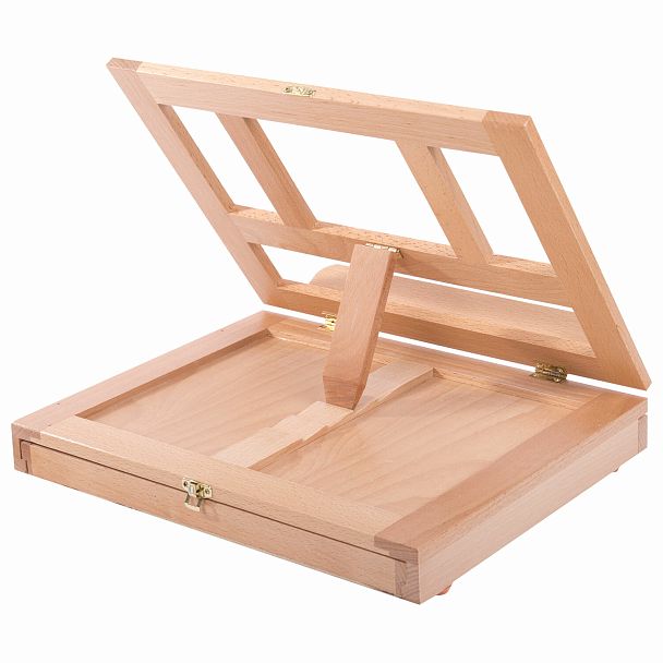 Мольберт настольный из бука с выдвижным ящиком, 34,5х26х27 см, холст до 30 см, BRAUBERG ART, 192247 - Вид 6