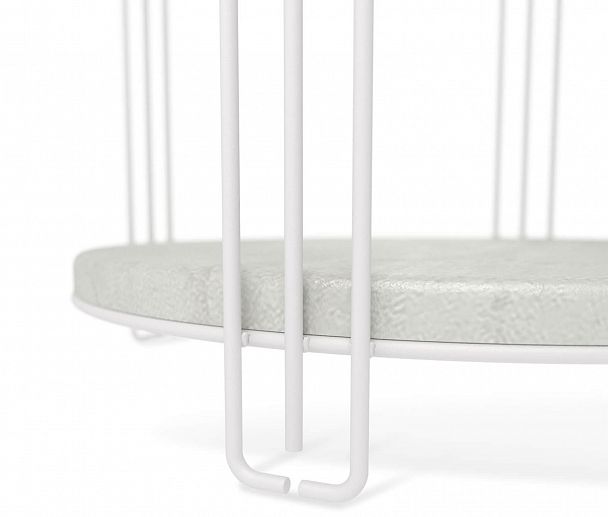 Столик кофейный Sheffilton SHT-CT33-1 белый муар/бетон лофт - Вид 4