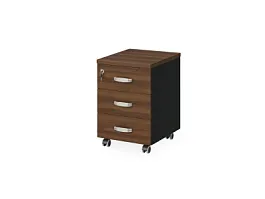 БЕРЛИН / BERLIN Тумба мобильная 400х500х610 Орех Вармия/Черный - Фото предпросмотра