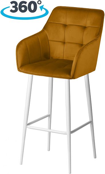 Барное поворотное кресло Мони К, Confetti chai tea/белый - Вид 1