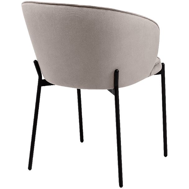 Комплект кухонных стульев Миэль серо-бежевый велюр/черный, 3 шт. - Вид 4