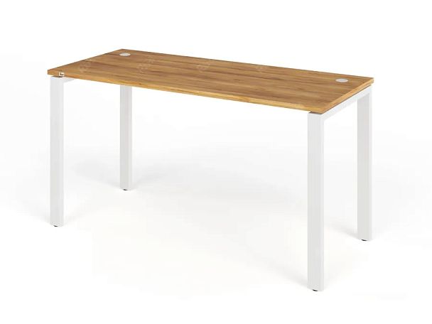 TANDEM RTD063-MK-140-ME Стол прямой на металлокаркасе ун-й 1400х600х750 Таксония медовая/Белый - Вид 1