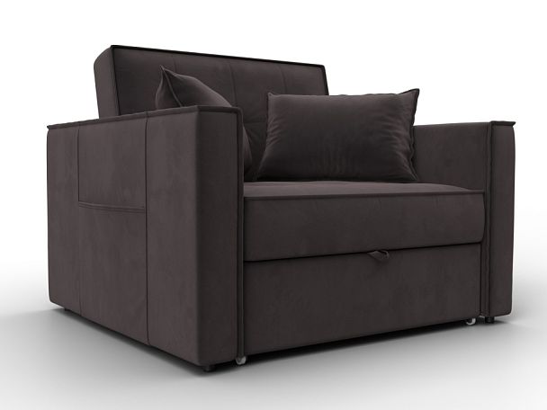 Кресло-кровать Лига-104 (80) Велюр коричневый - Вид 1
