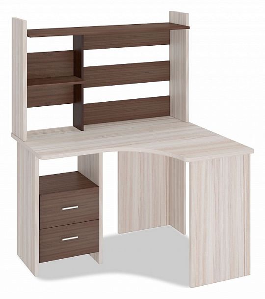 Стол компьютерный Домино Лайт СКЛ-Угл120+НКЛ-120 Карамель/Шамони правый - Вид 1