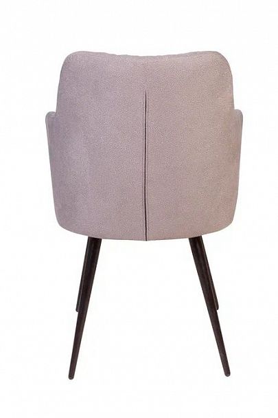 Стул поворотный на 90 градусов, функция возврата, антишум Hunt ромб, бархат пепельно-бежевый 25 / чёрный конус - Вид 5