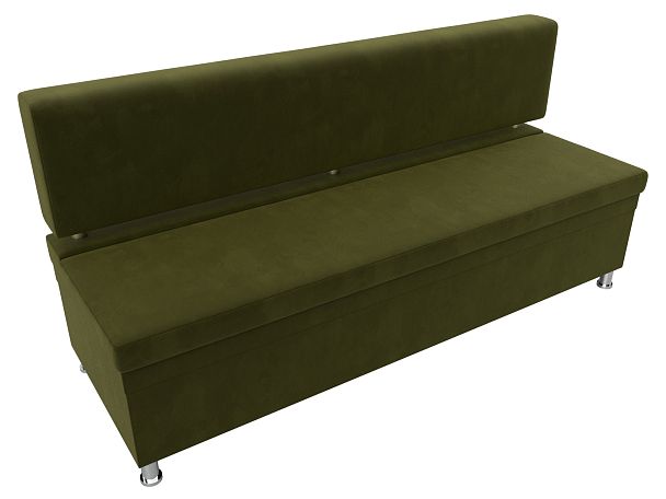 Кухонный прямой диван Стайл (полностью микровельвет зеленый) - Вид 5