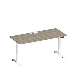 Стол письменный на электроприводе с заглушкой Elevo А2 БГ 004 ВЛ вяз либерти/ белый гладкий - Фото предпросмотра