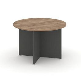 Стайл Проджект Стол переговорный кругл. SN-D.SPRG-004 Дуб Табак/Антрацит NEW 1180*1180*750 - Фото предпросмотра