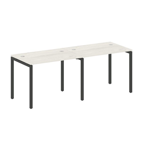 Metal System Quattro Р. ст. на 2 раб. места на П-образном м/к 40БП.СМ-2.1 Дуб наварра/Антрацит металл 2000*720*750 - Вид 1