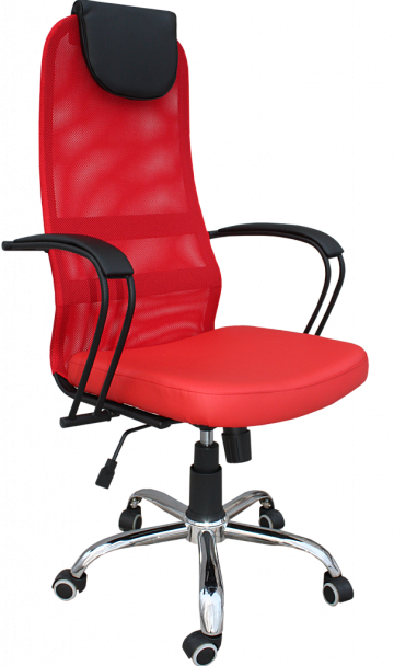 Кресло для персонала "Томас" хром, с роликами - Вид 1