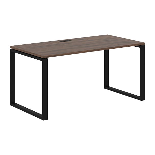 Стол прямой EQST 1580 Дуб Денвер тёмный/Черный 1560х800х750 EDIS - Вид 1