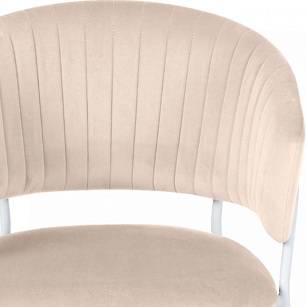 Комплект кухонных стульев Даксон кремовый велюр/белый, 4 шт. - Вид 7