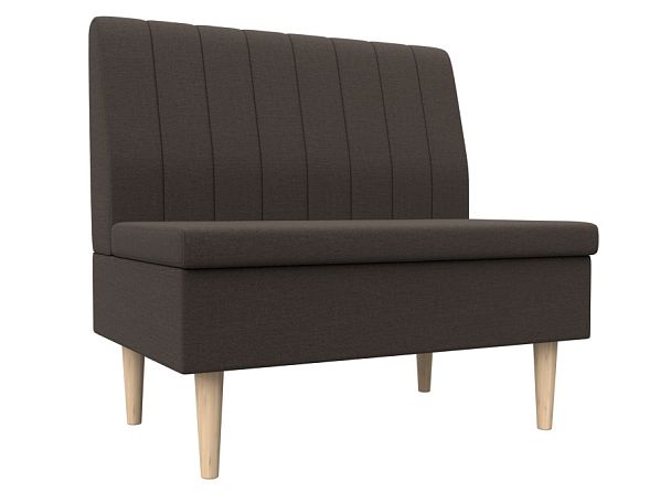 Диван прямой Мини Рогожка коричневый - Вид 1