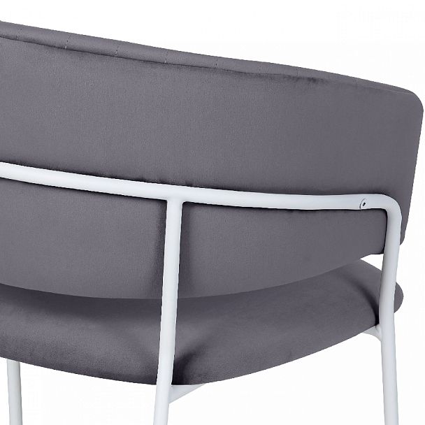 Комплект кухонных стульев Даксон серый велюр/белый, 3 шт. - Вид 9