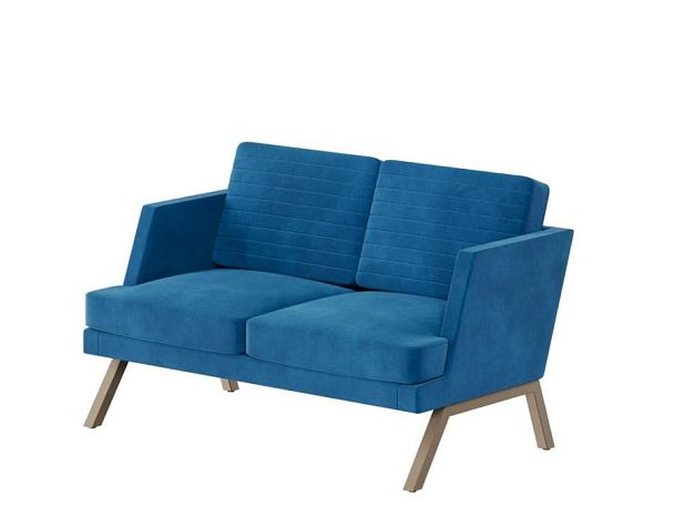 Aldo Диван двухместный ALD-02L Velutto 54/Металл Капучино 1430*875*890 - Вид 1