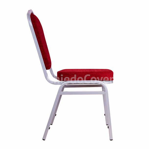 Стул Хит 20мм - серебро, шенилл красный - Вид 3