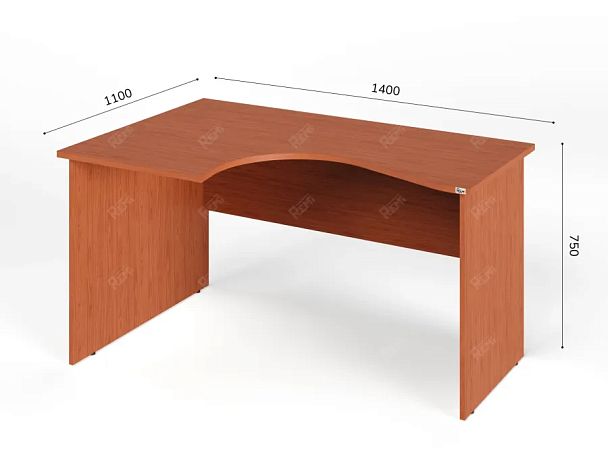 UNITY PС4-14 L ОРЕХ ИТАЛЬЯНСКИЙ Офисный стол угловой Левый 1400х1000х750 - Вид 2