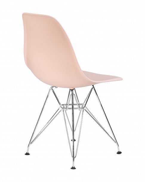Стул обеденный DOBRIN DSR (ножки хром, цвет светло-розовый (PK-02)) - Вид 4