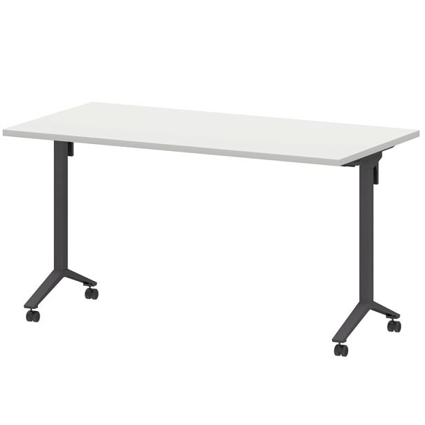 Стол мобильный складной МБ25-140.70 Белый/Антрацит 1400x700x750 Моби - Вид 1