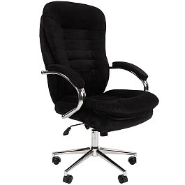 Кресло CHAIRMAN HOME 795, ткань велюр, черный - Фото предпросмотра