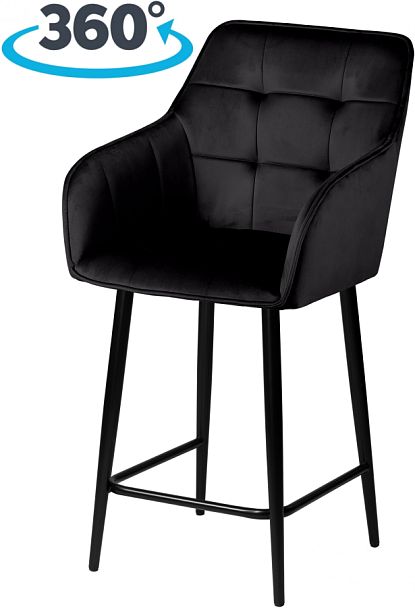 Полубарное поворотное кресло Мони К, черный H75/черный - Вид 1