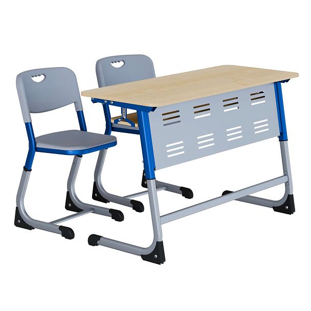 Парта Smart на плоскоовале 2М (столеш. ЛДСП ЗУ, экран ПЭ, полка), гр.5-7 - Вид 5