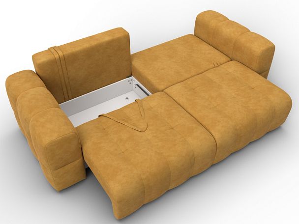 Диван прямой Лига-110 НПБ Велюр желтый - Вид 9