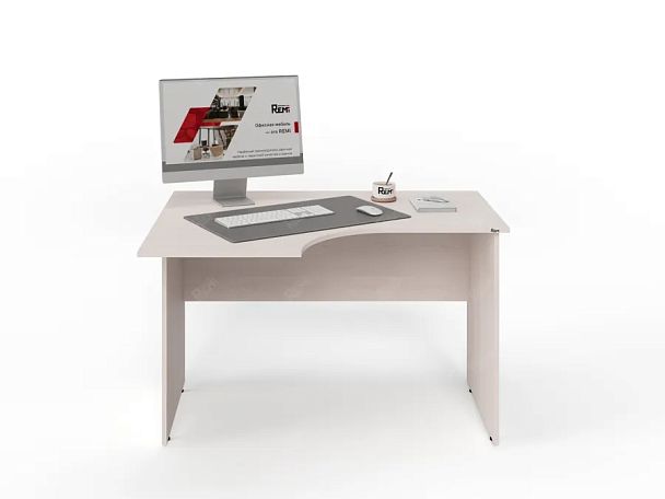 UNITY PС3-12 L ДУБ МОЛОЧНЫЙ Офисный стол угловой Левый 1200х900х750 - Вид 1