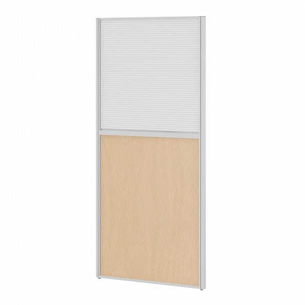 Модуль комбинированный "Мобильные офисные перегородки «Ритм»" ПК-РТМ-МДК167х44П/Д-В1-534 белый - Вид 1