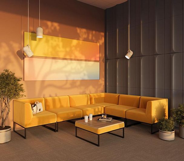 Журнальный стол, дуб ристретто Мейджик / Magic Mg/table ткань бежевая AU 02 - Вид 4