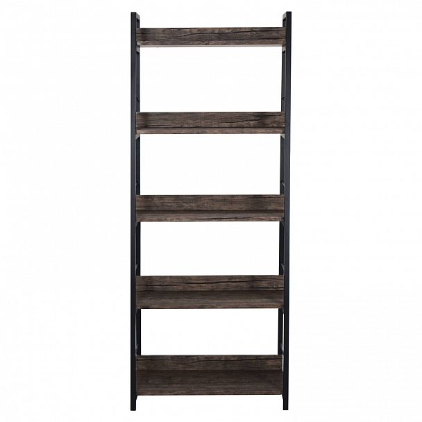 Стеллаж на металлокаркасе BRABIX "LOFT SH-003", 600х350х1500 мм, 5 полок, цвет морёный дуб, 641234 - Вид 4