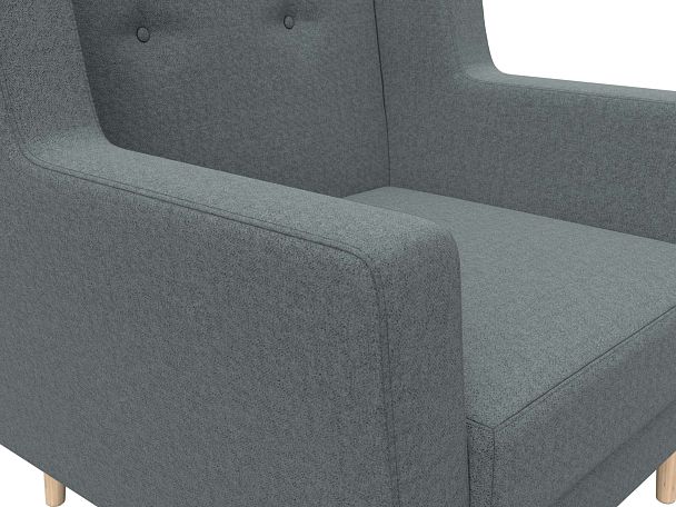 Кресло Брайтон Рогожка серый - Вид 4