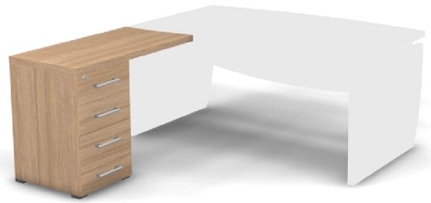 SMART/СМАРТ RSR015-95x50 Тумба приставная 4 ящика для столов 950x500x755 Швейцарский Вяз - Вид 1