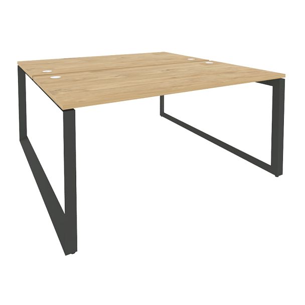 Onix Рабочая станция на О-образном м/к O.MO-D.RS-2.4.8 Тиквуд светлый/Антрацит металл 1580*1635*750 - Вид 1