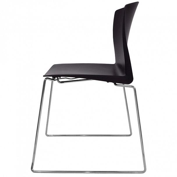 Стул Pull (пруток) каркас Хром, черный, стопируемый - Вид 2